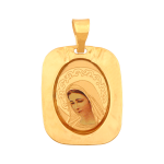 Medalik złoty z wizerunkiem Matki Bożej 