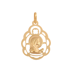 Medalik ze złota z Matką Boską 