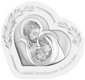 Obraz posrebrzany - Święta Rodzina W/6811