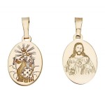 Srebrny medalik pozłacany - Szkaplerz Karmelitański