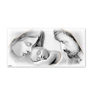 Obraz malowany na drewnie - Święta Rodzina