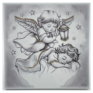 Obrazek Aniołka malowany na drewnie