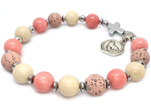 Bransoletka różaniec na rękę dziesiątka mix kamieni