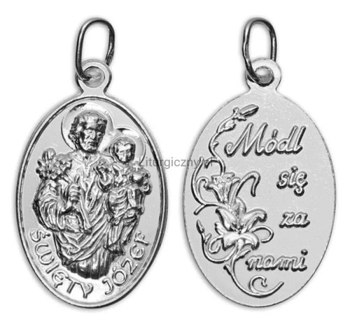 Medalik z metalu Święty Józef