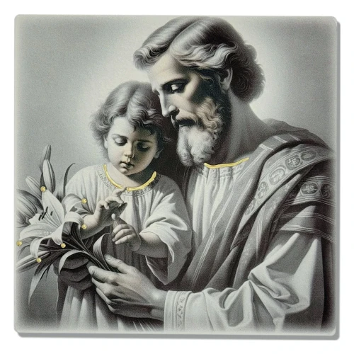 Obraz Św. Józef malowany na drewnie