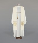 Stuła kapłańska fioletowo–kremowa 4-106-14