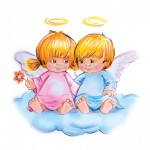 Aniołek - naklejka papierowa