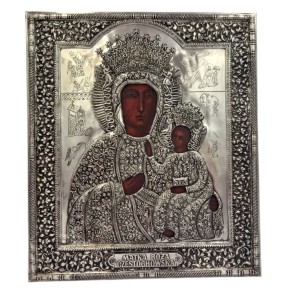 Ikona kuta w metalu Matka Boża Częstochowska