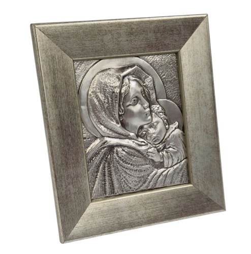 Obrazek ze srebra Matka Boża z dzieciątkiem