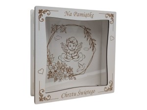 Na pamiątkę Chrztu Świętego - skarbonka z aniołkiem