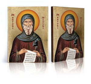 Ikona z certyfikatem -  Święty Antoni Wielki