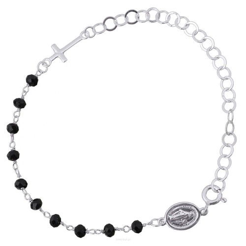 RÓŻANIEC SREBRO PR 925