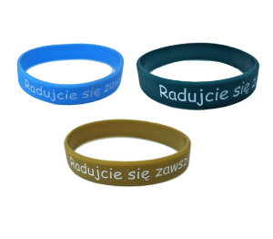 Opaska silikonowa - Radujcie się zawsze w Panu