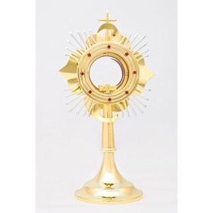 Monstrancja z kamieniami 43 cm 