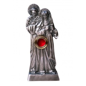 Relikwiarz mosiężny RLK062 - Św. Fransiszek i Klara