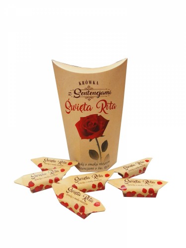 Krówki różane z sentencjami - Święta Rita