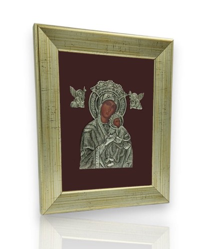 obrazek srebrny matka Boża Nieustającej Pomocy-1