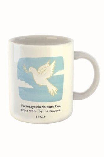 kubek pocieszyciela.jpgKubek z cytatem biblijnym – „Pocieszyciela da wam Pan…” (J 14,16)