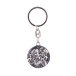 Brelok metalowy kolor stare srebro Święty Krzysztof