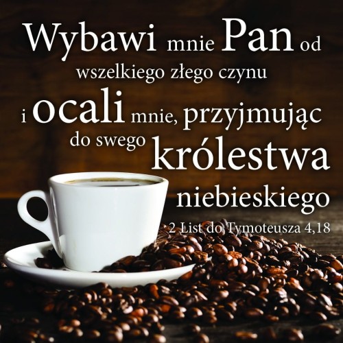 Podstawka korkowa – Wybawi mnie Pan KAWA