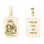 Medalik srebrny Ag 925 pozłacany Święty Antoni 