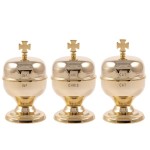 Pojemniki na oleje święte złocone S/856