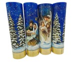 Zestaw świec olejowych - Boże Narodzenie - malowane