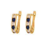 Kolczyki z niebieską cyrkonią 