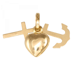 Zawieszka ze złota Wiara - Nadzieja - Miłość