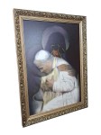 Obraz święty Jan Paweł II w objęciach Maryi 60 x 80 cm
