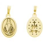 Srebrny medalik Ag 925 pozłacany Cudowny Medalik