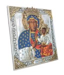 Ikona ręcznie malowana, kuta w metalu MB Częstochowska A/56P