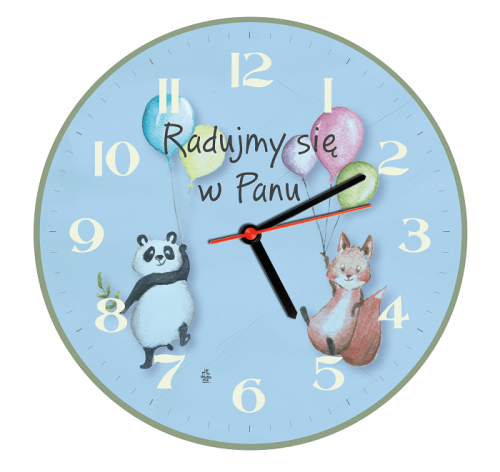 Zegar „Radujmy się w Panu – Balony”