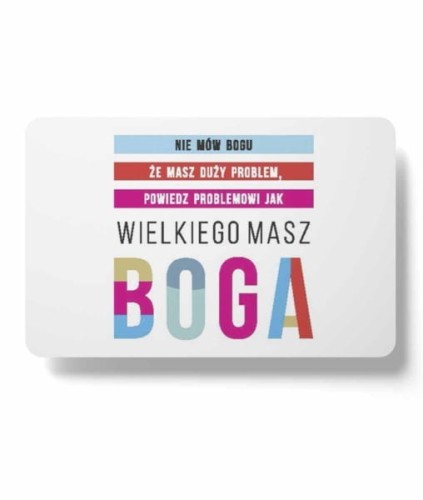 Magnes na lodówkę – „Nie mów Bogu”