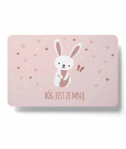 Magnes na lodówkę – Króliczek „Bóg jest ze mną