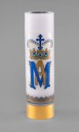 Świeca ołtarzowa olejowa na wkład ze wzorem Maryjnym
