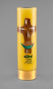 Świeca ołtarzowa olejowa żółta - wzór całoroczny