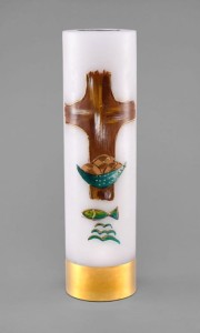 Świeca ołtarzowa olejowa biała - wzór całoroczny