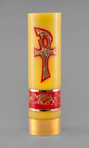 Świeca ołtarzowa żółta na wkład olejowy