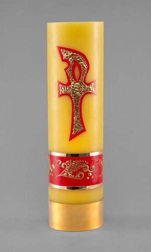 Świeca ołtarzowa żółta na wkład olejowy