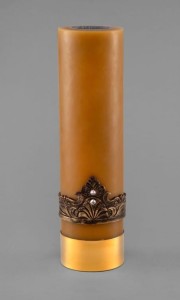 Świeca ołtarzowa olejowa zdobiona - z dodatkiem wosku 