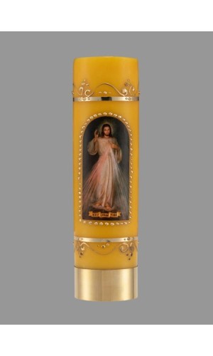 Świeca liturgiczna na wkład olejowy – Jezu, Ufam Tobie