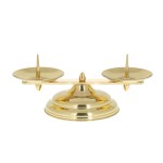 Świecznik podwójny mosiężny