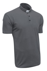 Koszulka Polo dla księdza - grafitowa-szara 55