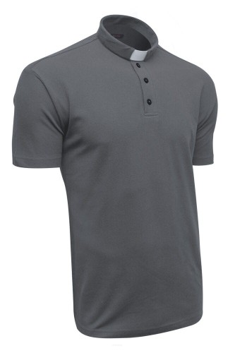 Koszulka Polo dla księdza - grafitowa-1