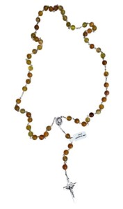 Różaniec z kamieni naturalnych agat karneolowy