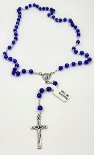 Różaniec kocie oko szafirowe