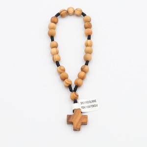 Koronka pokoju – drewno oliwne, paciorki 8 mm