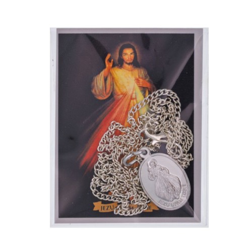 Łańcuszek z medalikiem Jezu Ufam Tobie