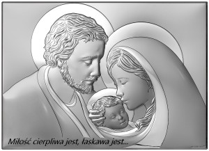 Obraz srebrny Święta Rodzina 